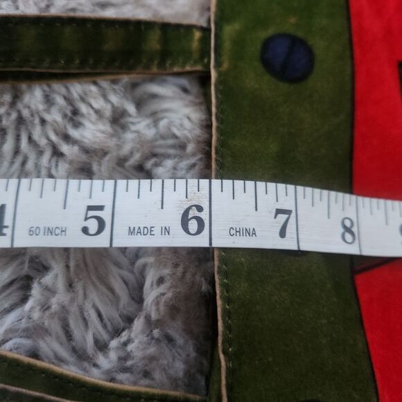 Roberta di Camerino‎ Vintage Velvet Trompe L'oeil Tote Bag Red, Green, and Blue - Picture 11 of 11